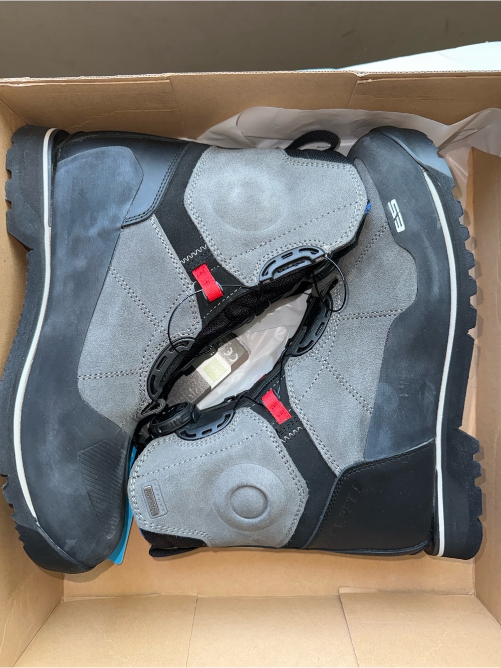 Rev’it Pioneer H2O Men's Gray Suede Outdoor Boots with Boa Lacing